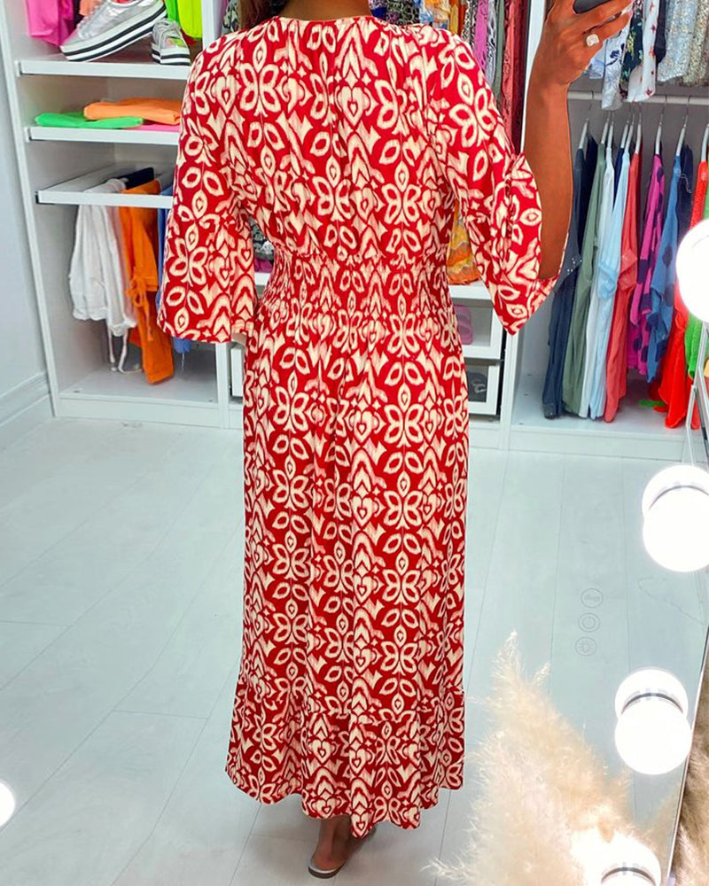 Robe Maxi Élégante Avec Imprimé