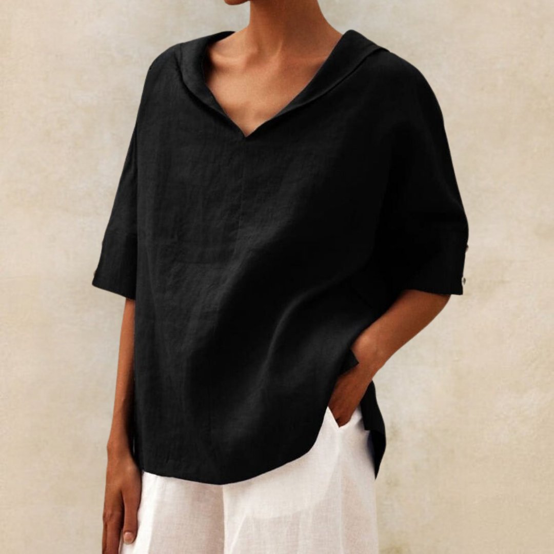 Chemise ample à col en V
