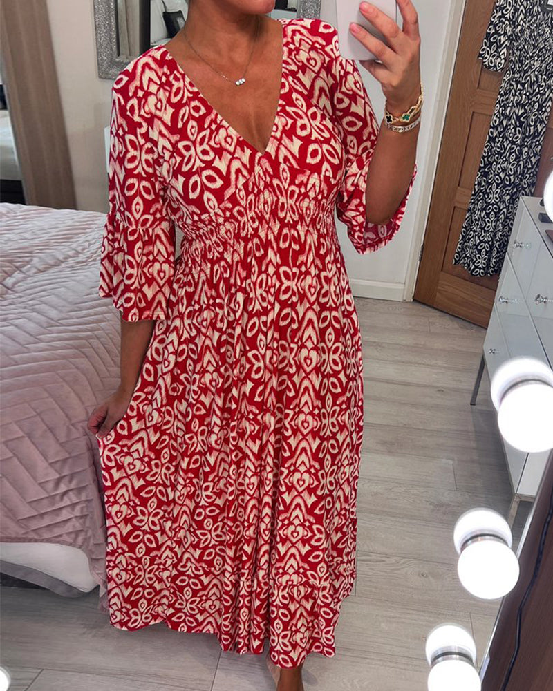 Robe Maxi Élégante Avec Imprimé