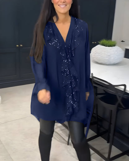 Blouse Élégante avec Volants