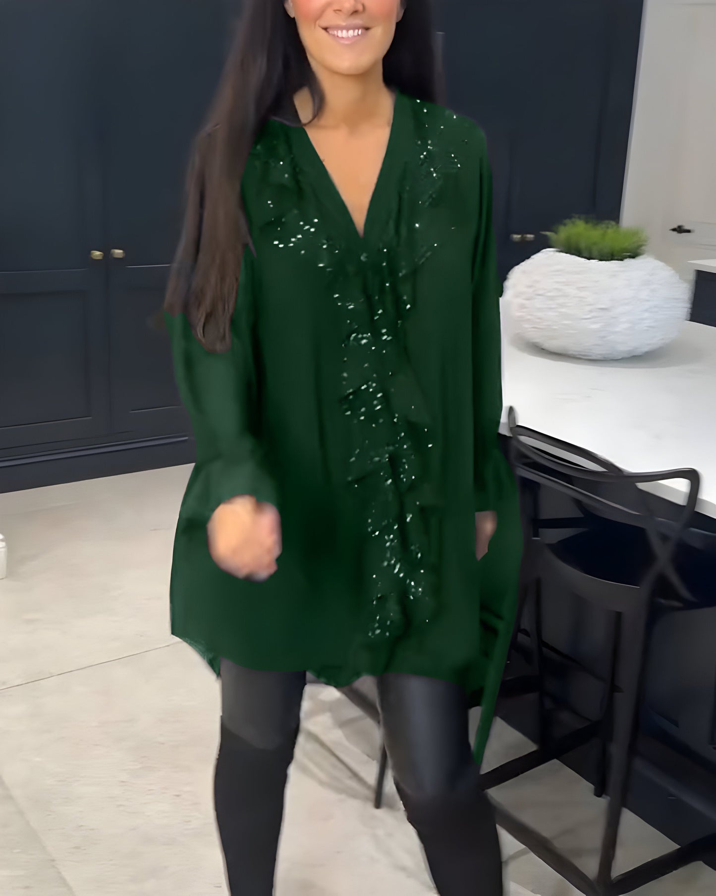 Blouse Élégante avec Volants