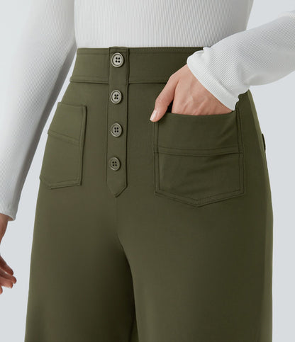 Pantalon Élastique Taille Haute