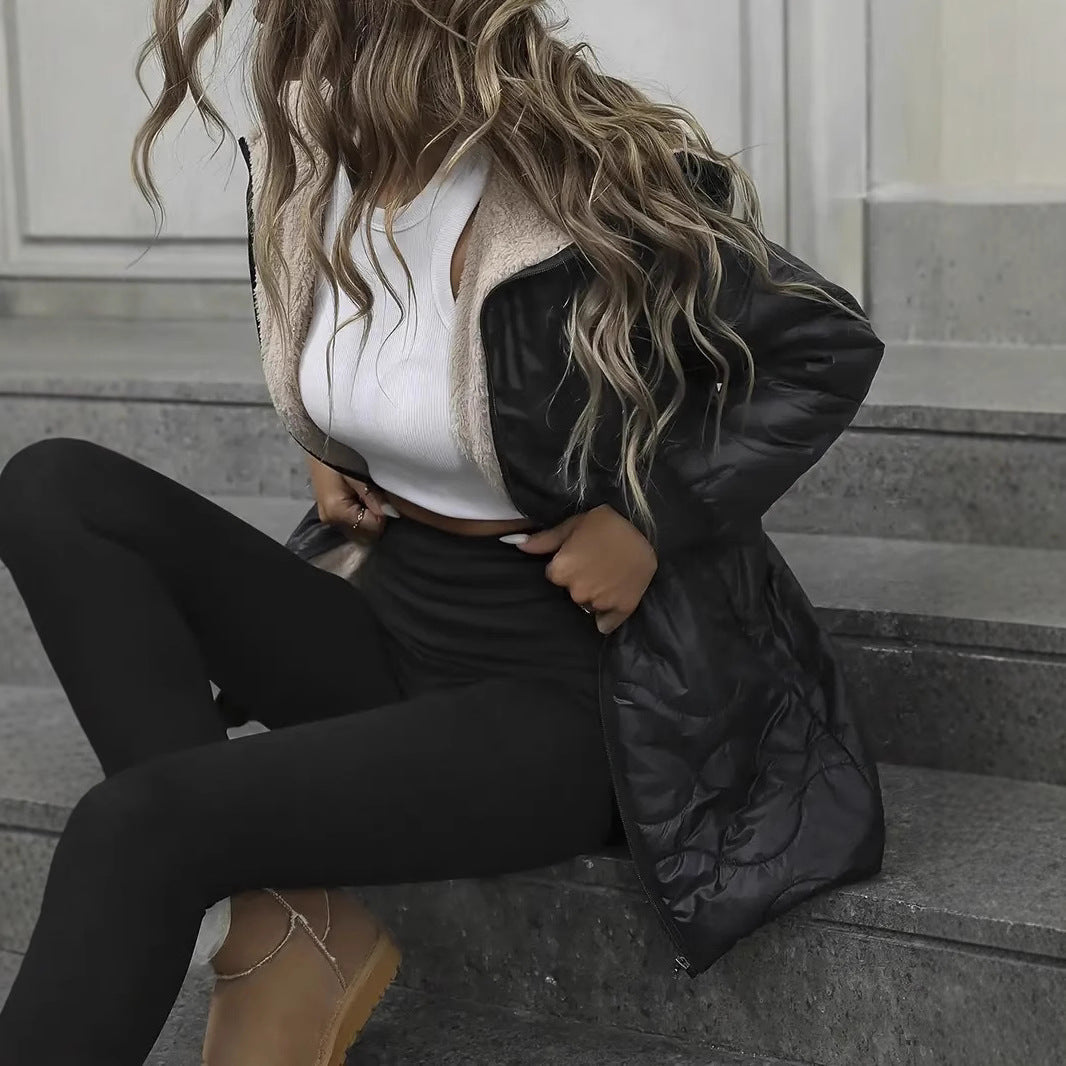 Veste thermique élégante et légère avec zip et capuche