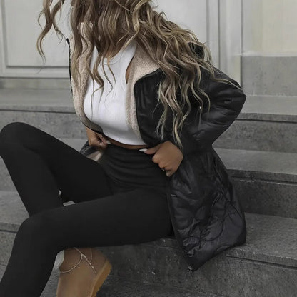 Veste thermique élégante et légère avec zip et capuche