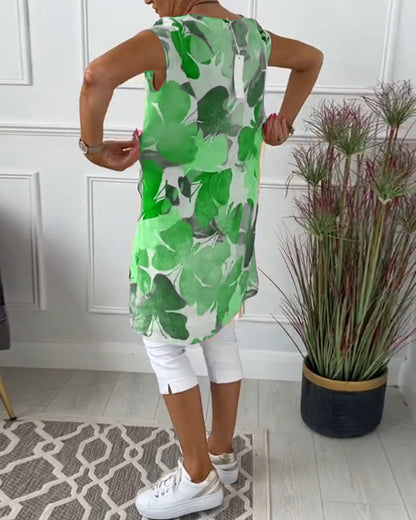 Robe décontractée avec Imprimé Floral Coloré