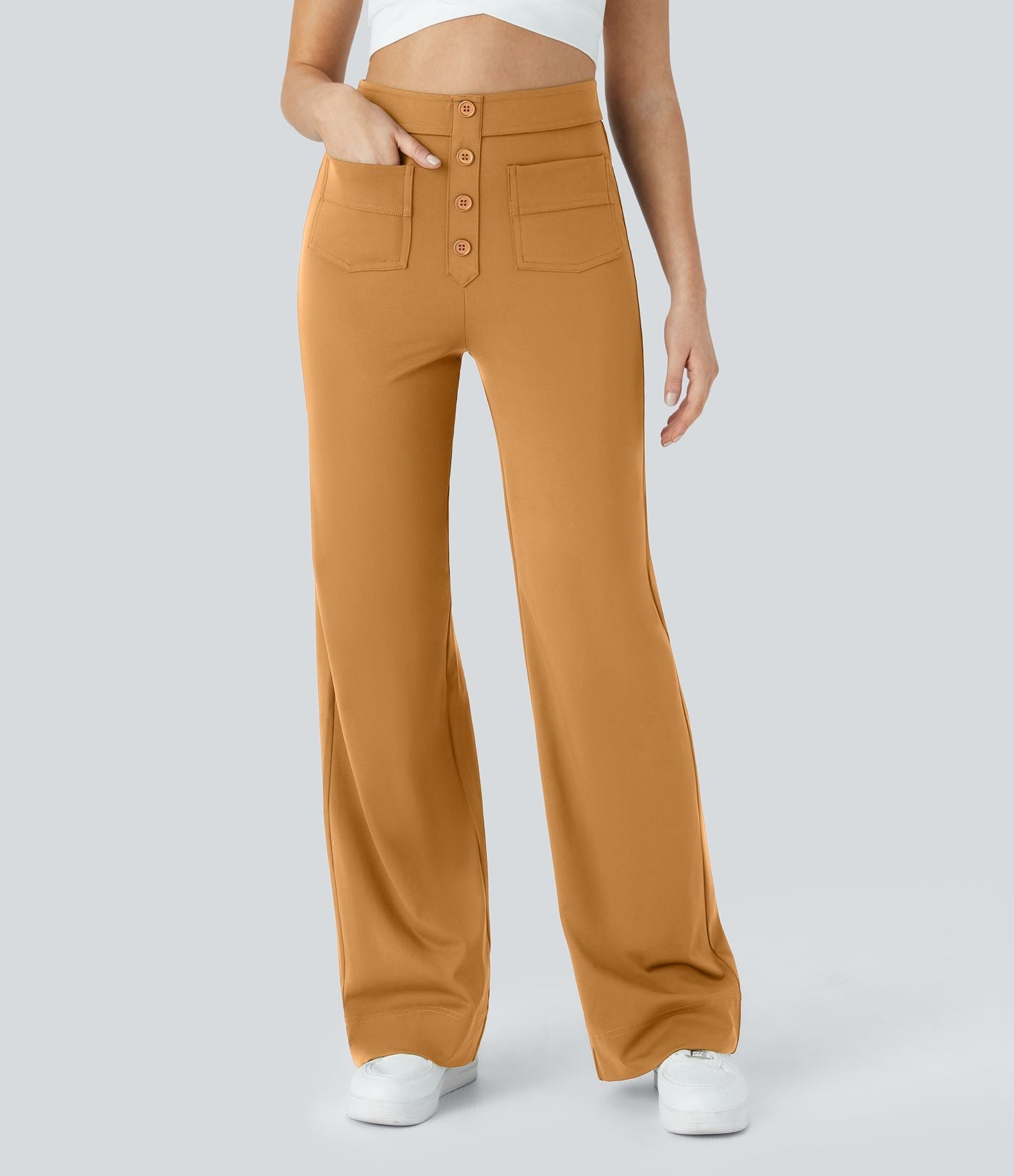 Pantalon Élastique Taille Haute