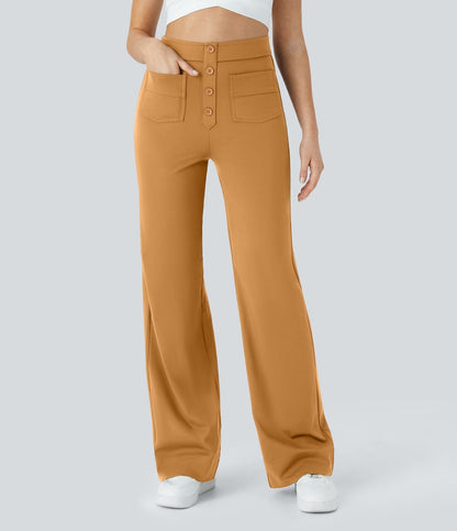 Pantalon Élastique Taille Haute