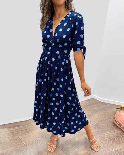 Robe Élégante à Pois
