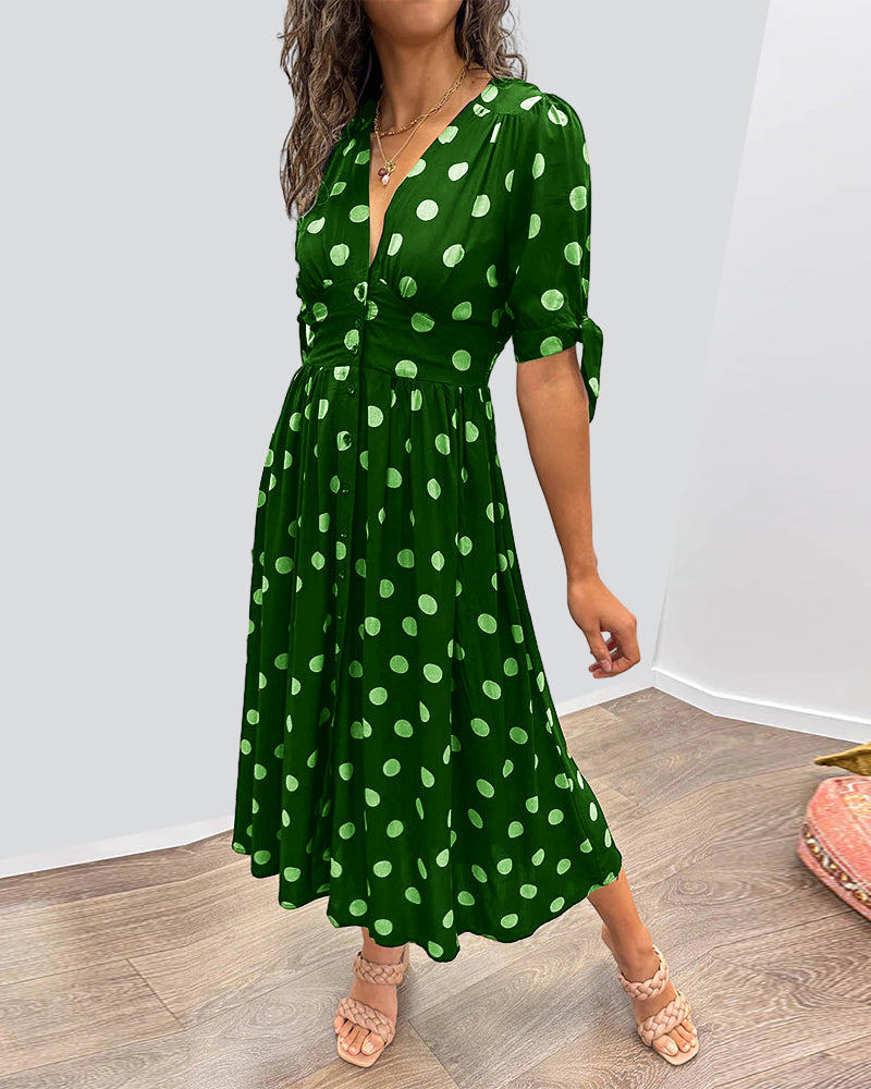 Robe Élégante à Pois