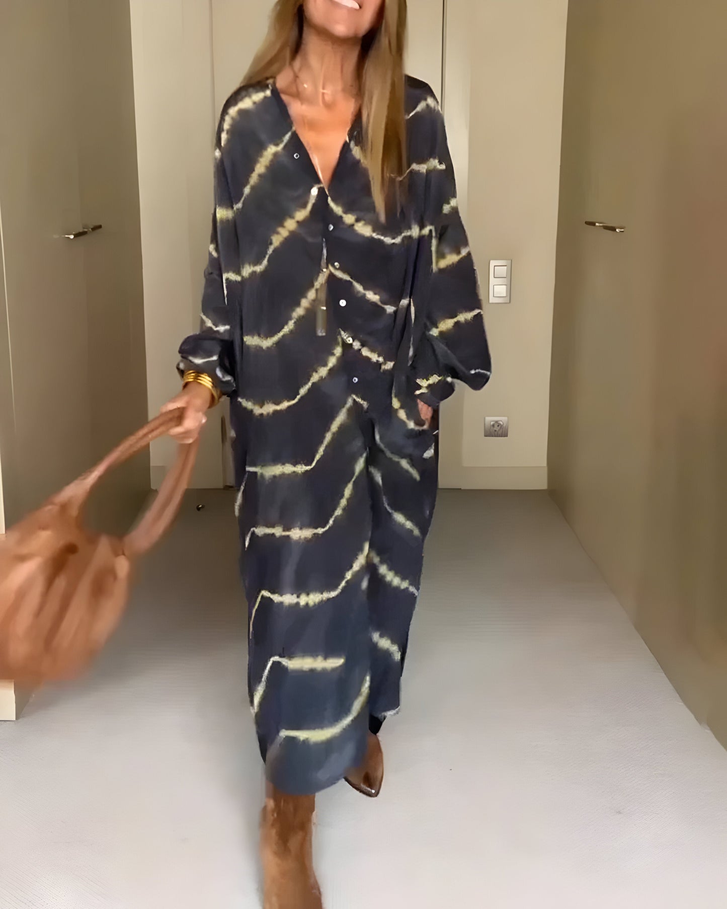 Robe Maxi Bohème à Rayures