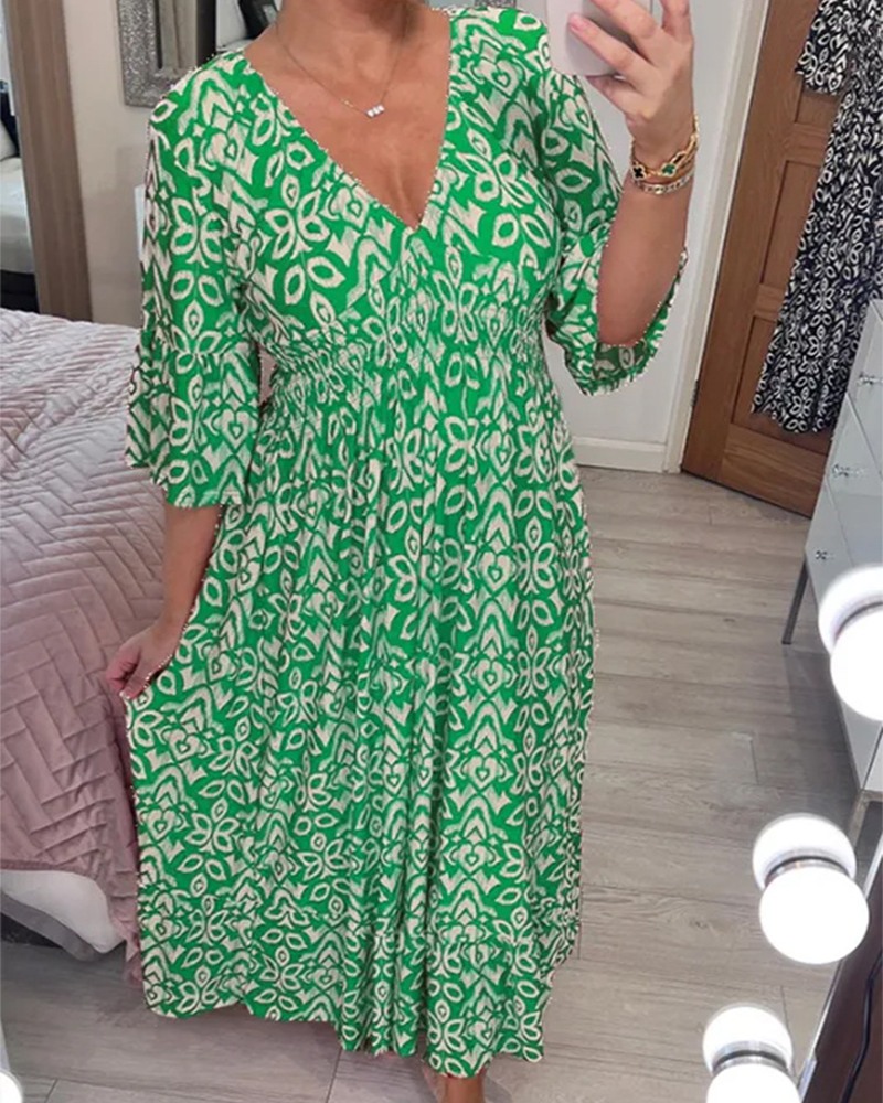 Robe Maxi Élégante Avec Imprimé