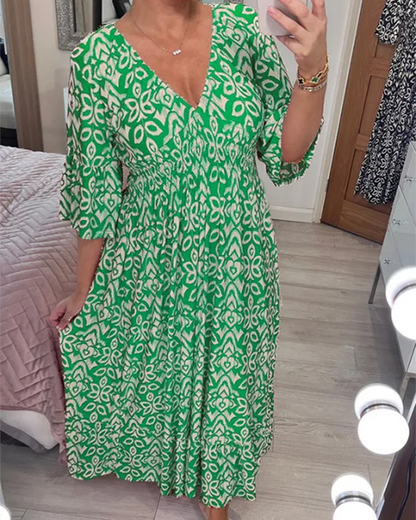 Robe Maxi Élégante Avec Imprimé