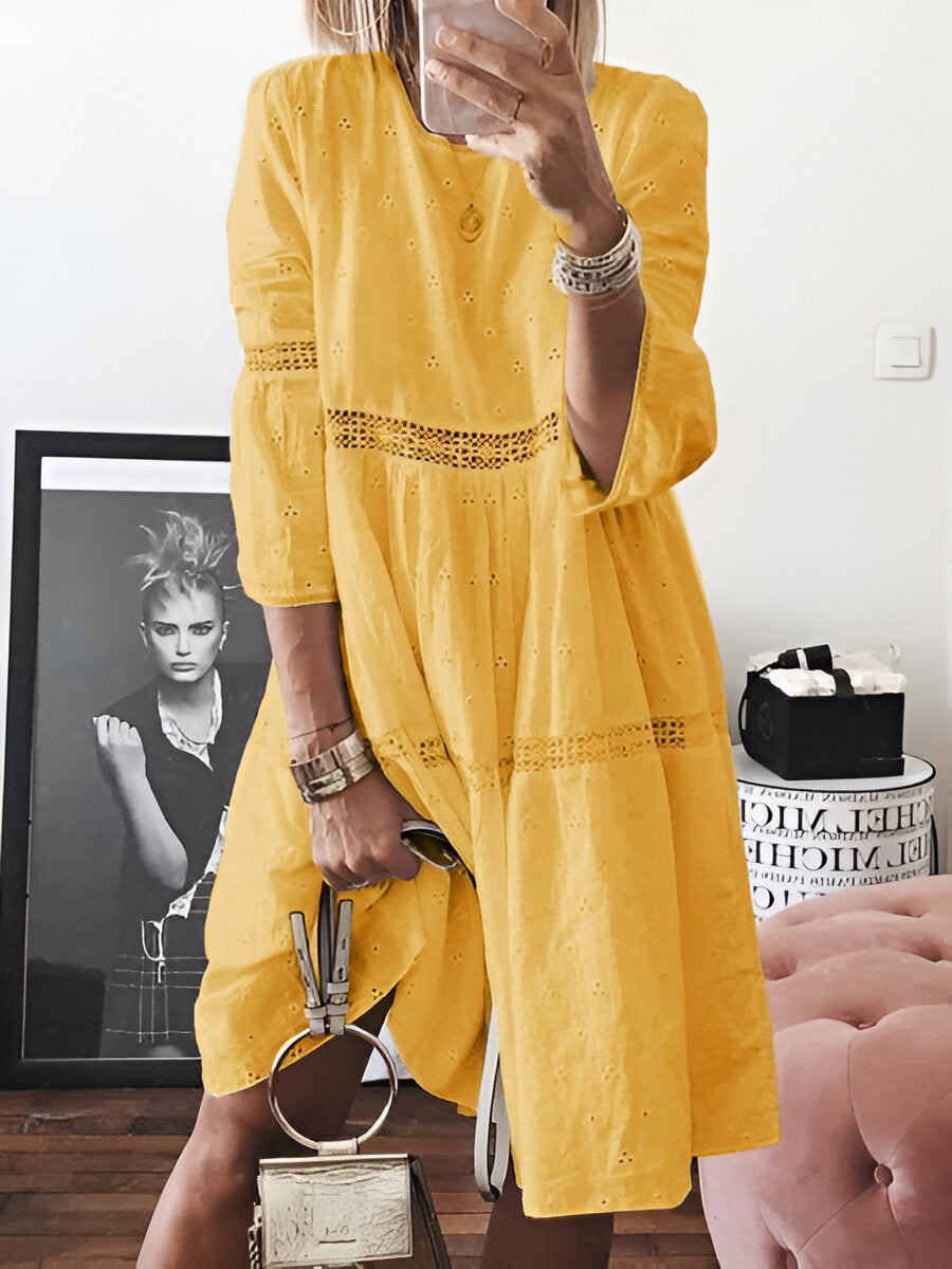 Robe Boho Vintage avec Dentelle