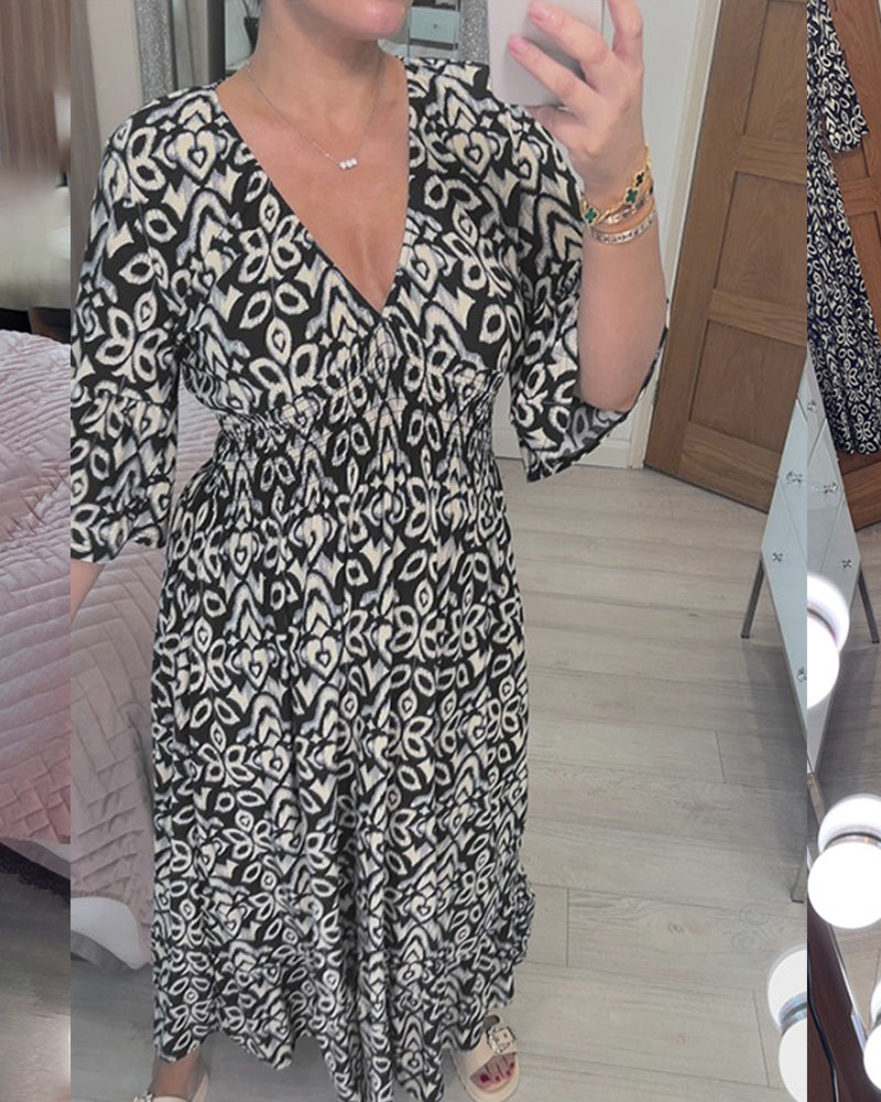 Robe Maxi Élégante Avec Imprimé
