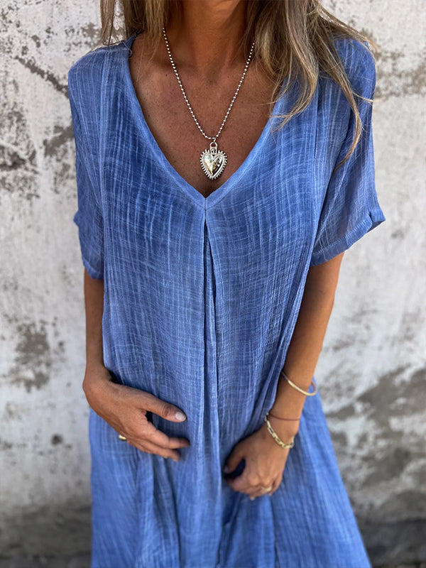 Robe Loose à Col en V