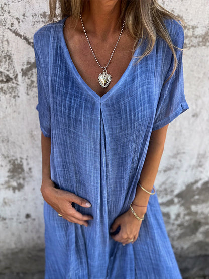 Robe Loose à Col en V