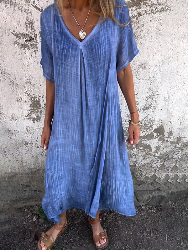 Robe Loose à Col en V