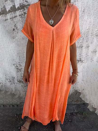 Robe Loose à Col en V