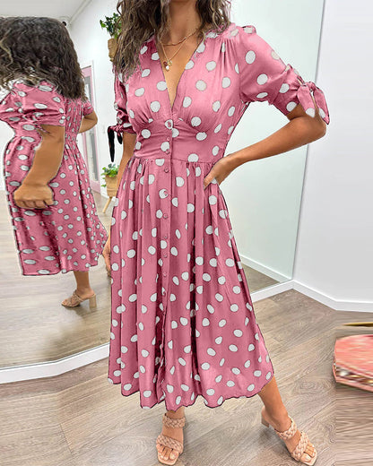 Robe Élégante à Pois