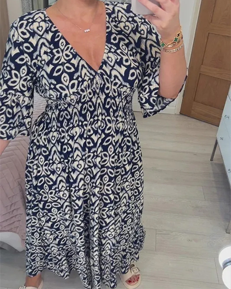 Robe Maxi Élégante Avec Imprimé