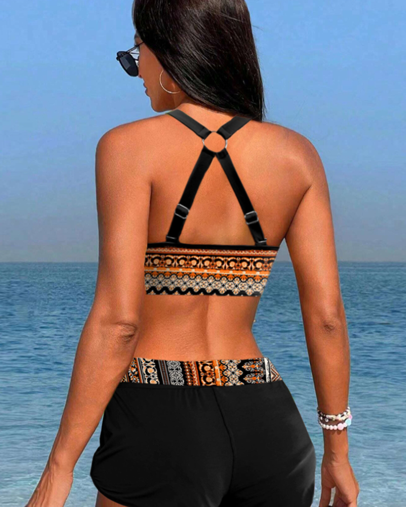 Bikini Graphique Taille Haute