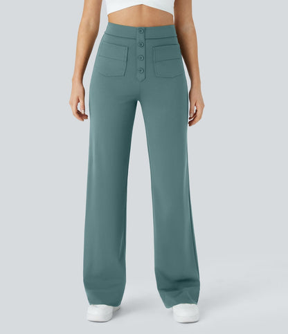 Pantalon Élastique Taille Haute