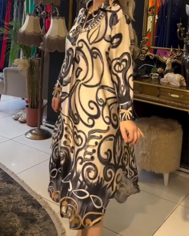 Robe élégante à imprimé