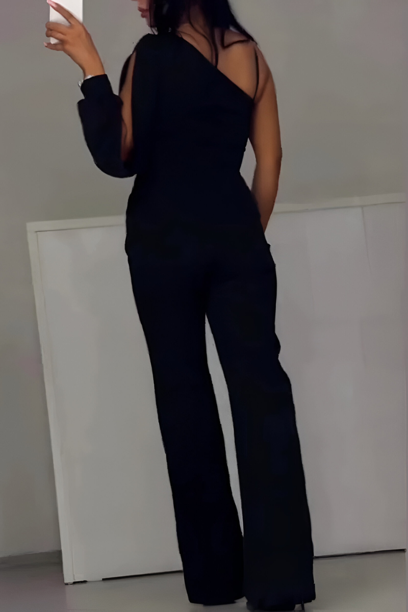 Combinaison Élégante à Jambes Larges