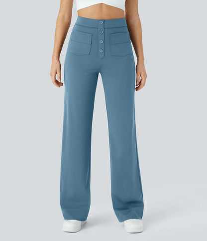 Pantalon Élastique Taille Haute