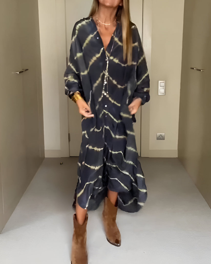 Robe Maxi Bohème à Rayures