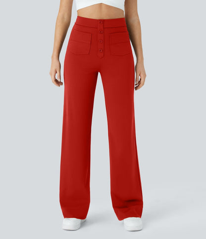 Pantalon Élastique Taille Haute