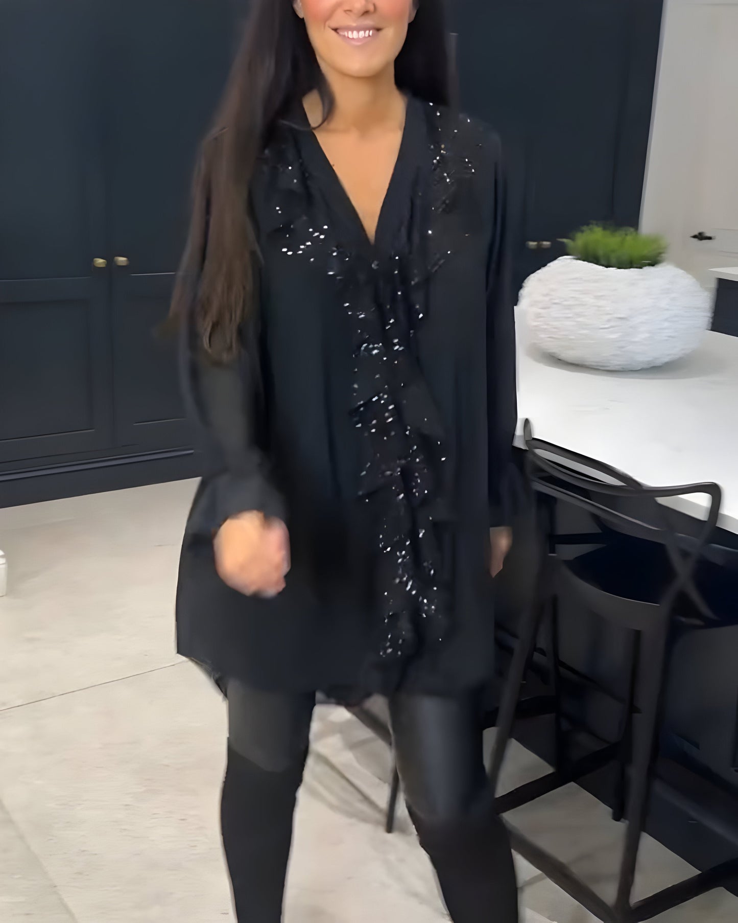 Blouse Élégante avec Volants