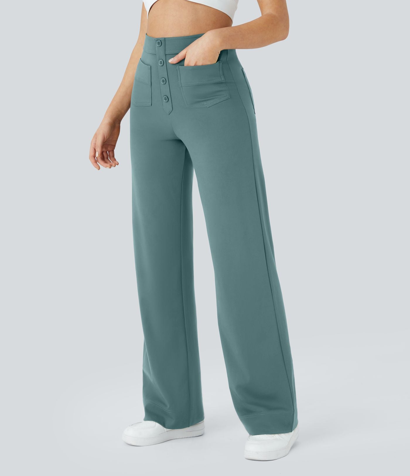 Pantalon Élastique Taille Haute