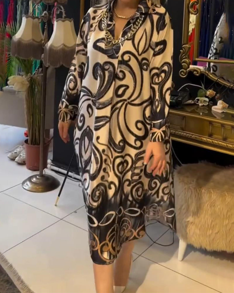 Robe élégante à imprimé