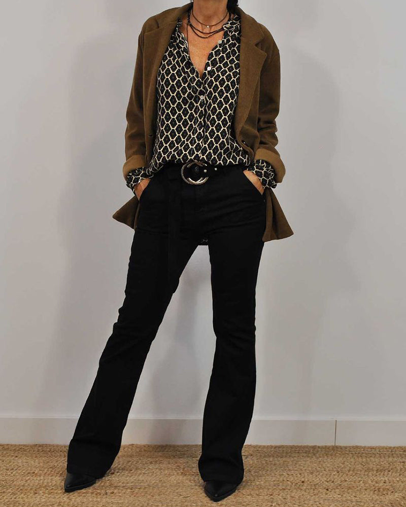Blouse Classique à Col V
