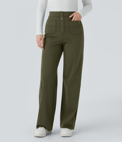 Pantalon Élastique Taille Haute