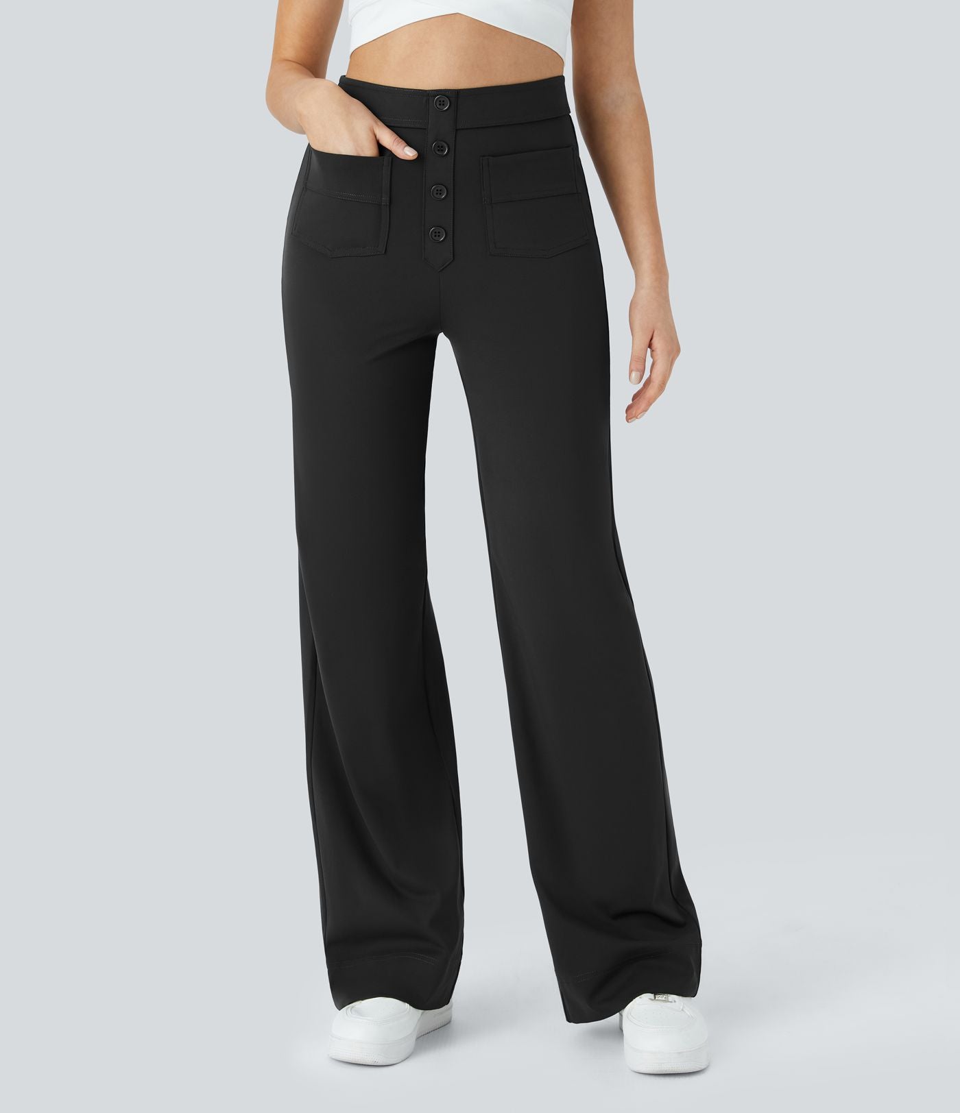 Pantalon Élastique Taille Haute