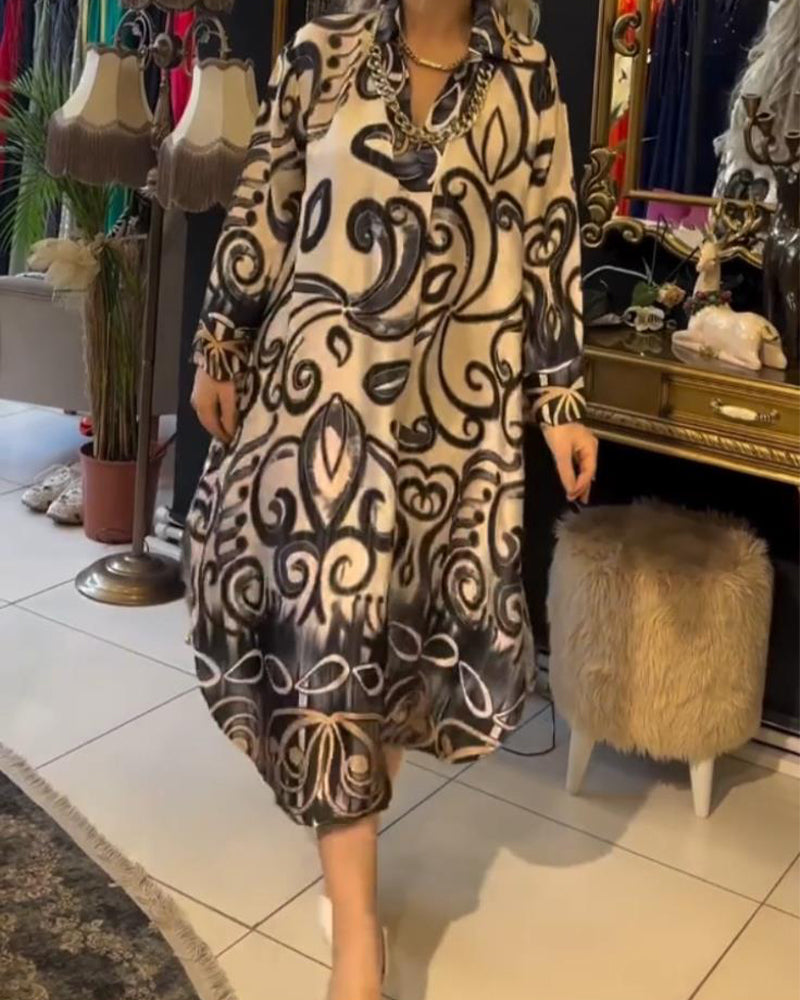 Robe élégante à imprimé