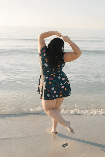 Maillot de bain avec volants et soutien-gorge intégré