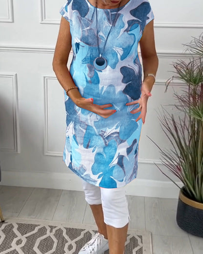 Robe décontractée avec Imprimé Floral Coloré