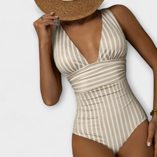 Maillot de bain rayé en une pièce