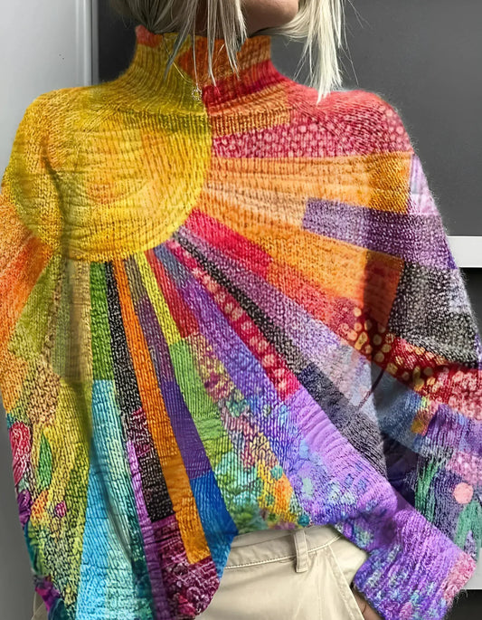Pull Col Roulé Chaud et Coloré