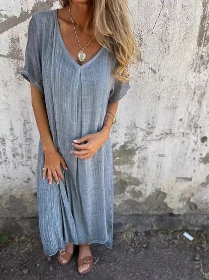 Robe Loose à Col en V