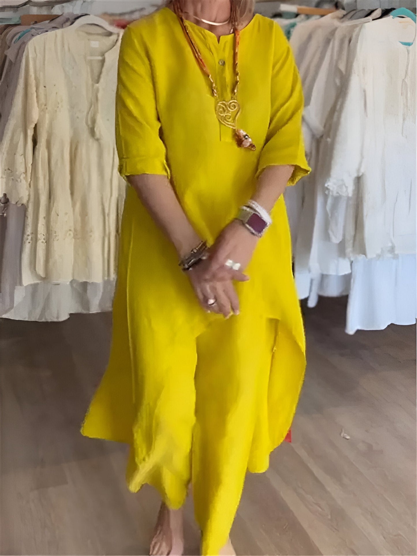 Ensemble d'été en mélange de coton léger