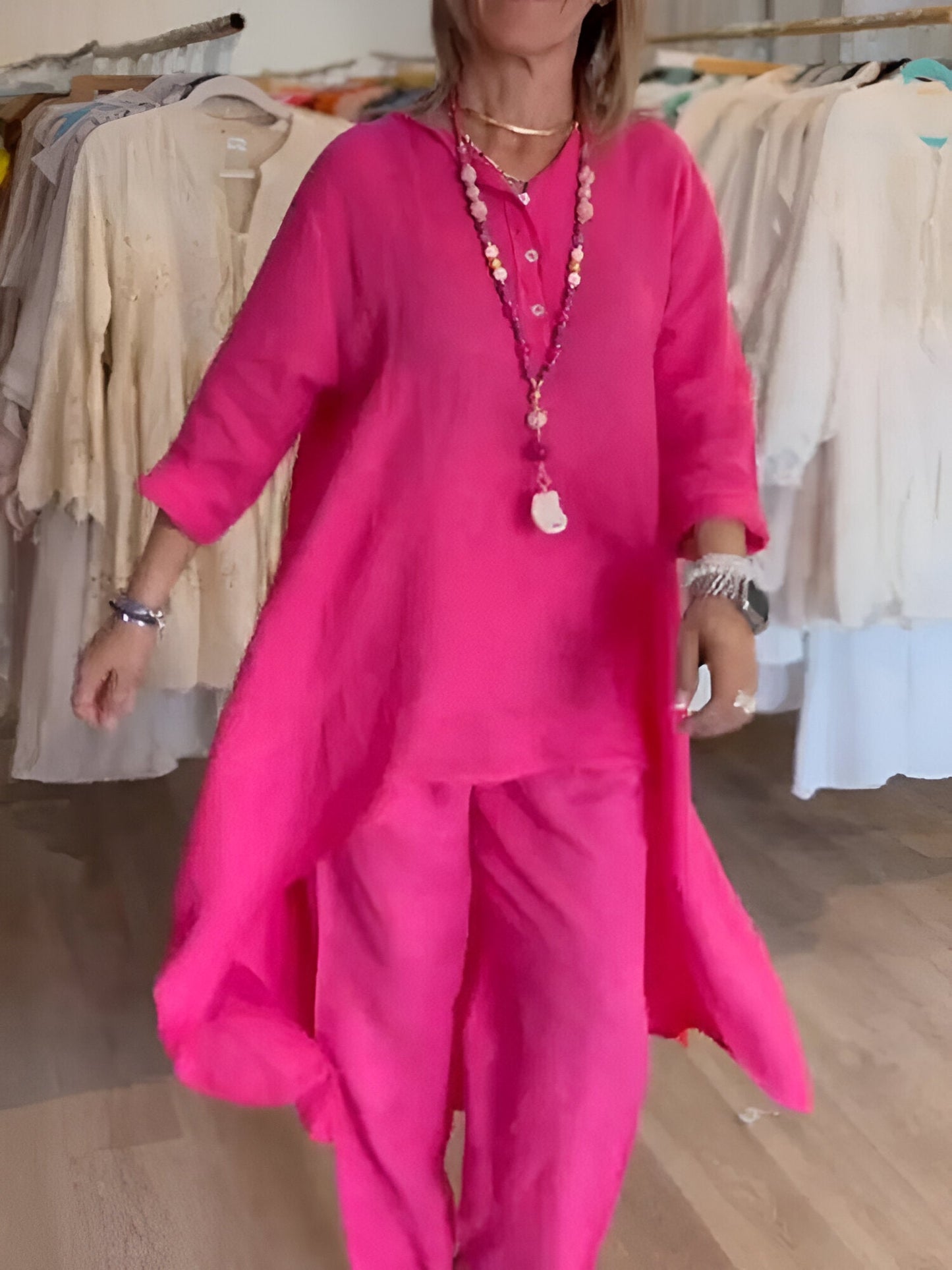 Ensemble d'été en mélange de coton léger