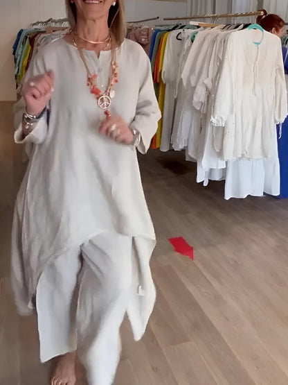 Ensemble d'été en mélange de coton léger