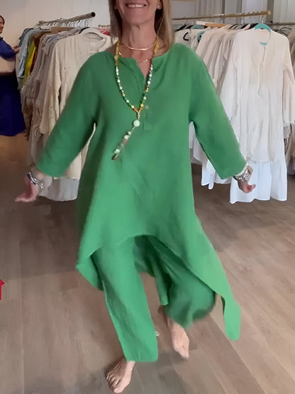 Ensemble d'été en mélange de coton léger