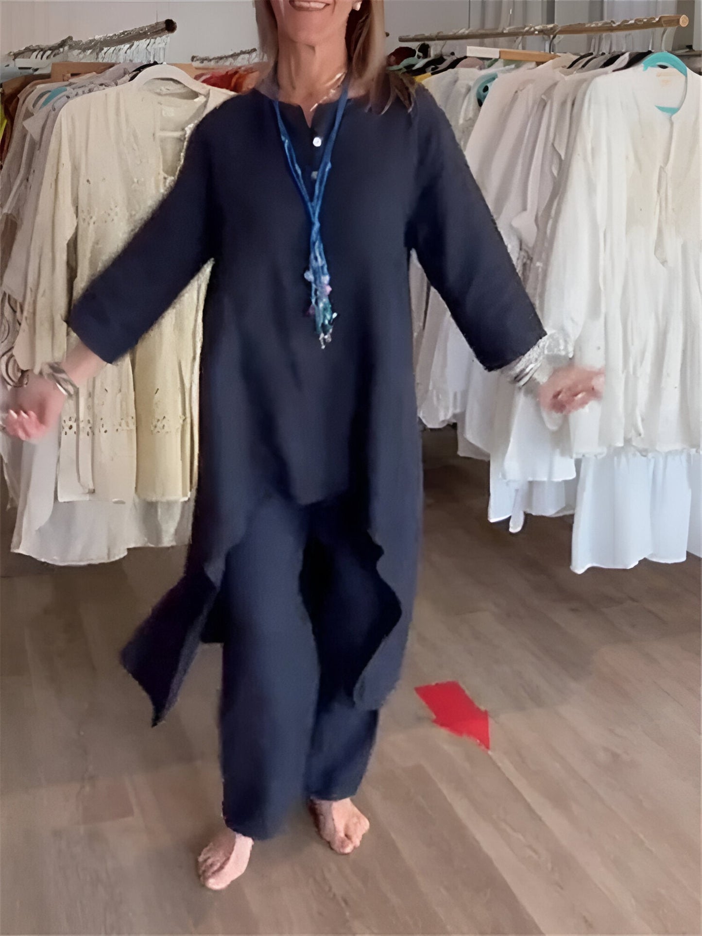 Ensemble d'été en mélange de coton léger