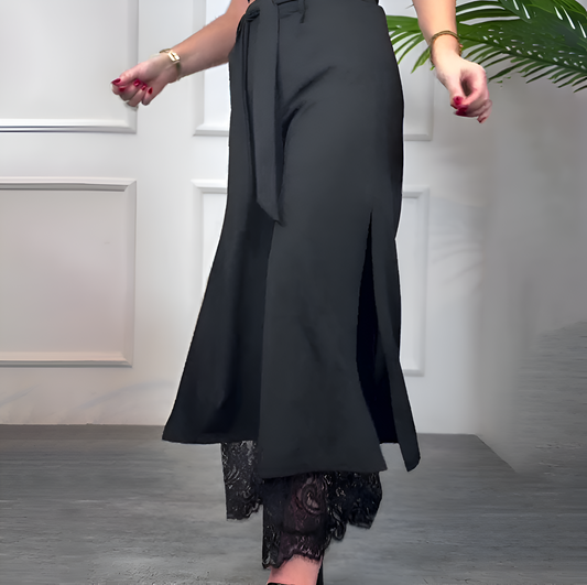 Pantalon Large avec Dentelle