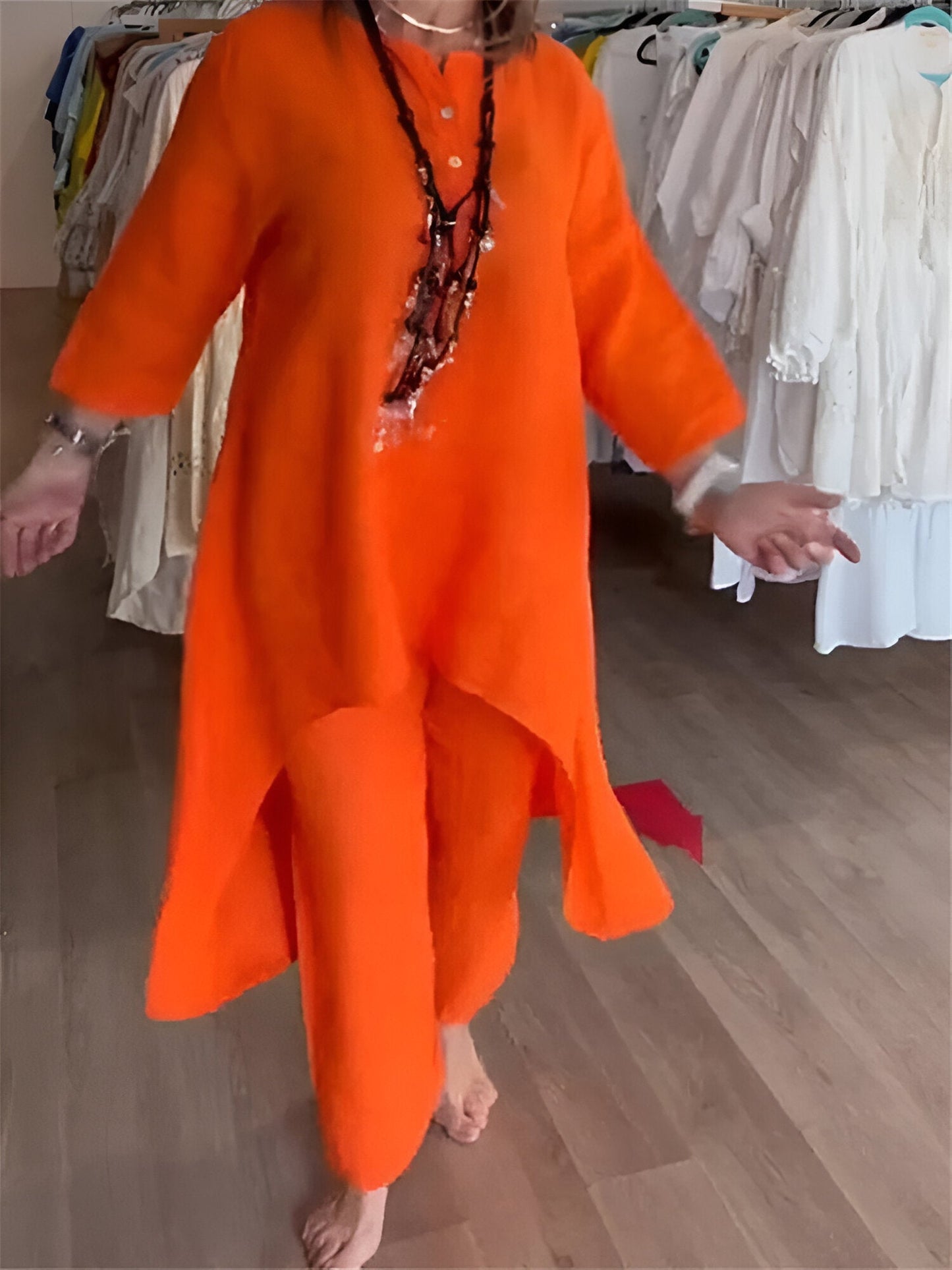 Ensemble d'été en mélange de coton léger